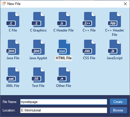 html file creation step4