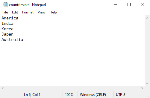 python writelines method example